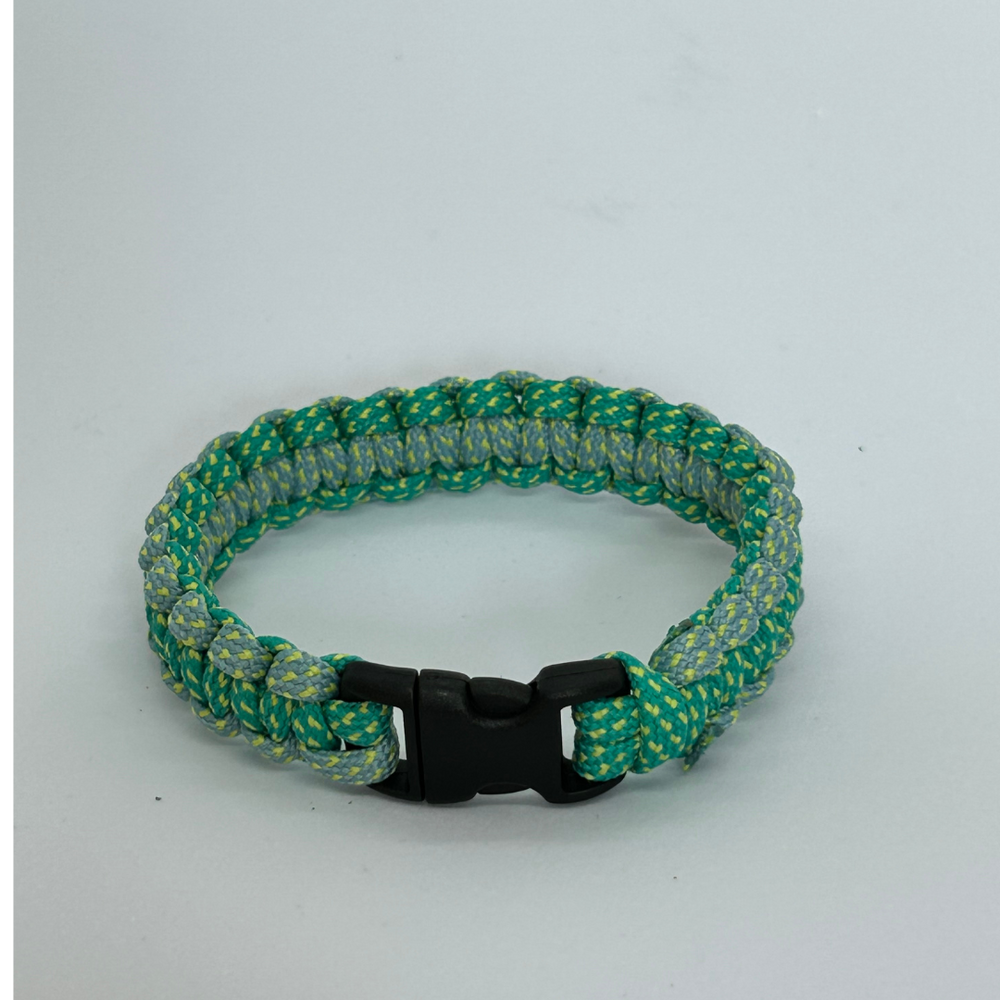paracord bracelet two color cord_light sage-green